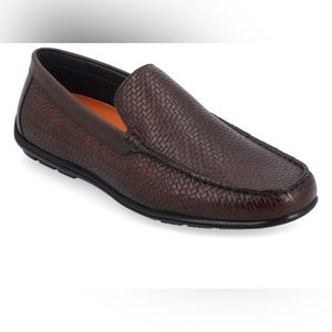 Thomas & Vine Men's Carter Moc Toe Driving Loafer Dress Shoes Sz8.5 Brown